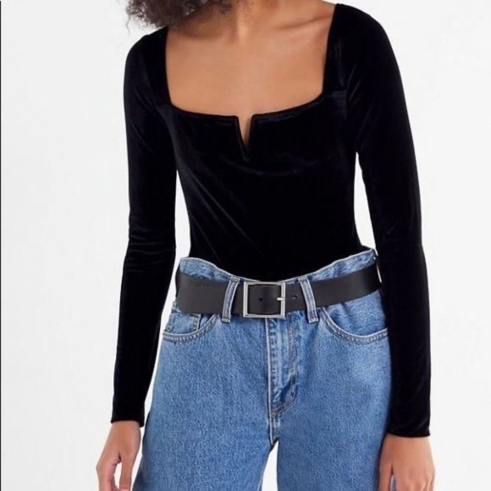Out From Under Evelyn Velvet Long Sleeve Bodysuit